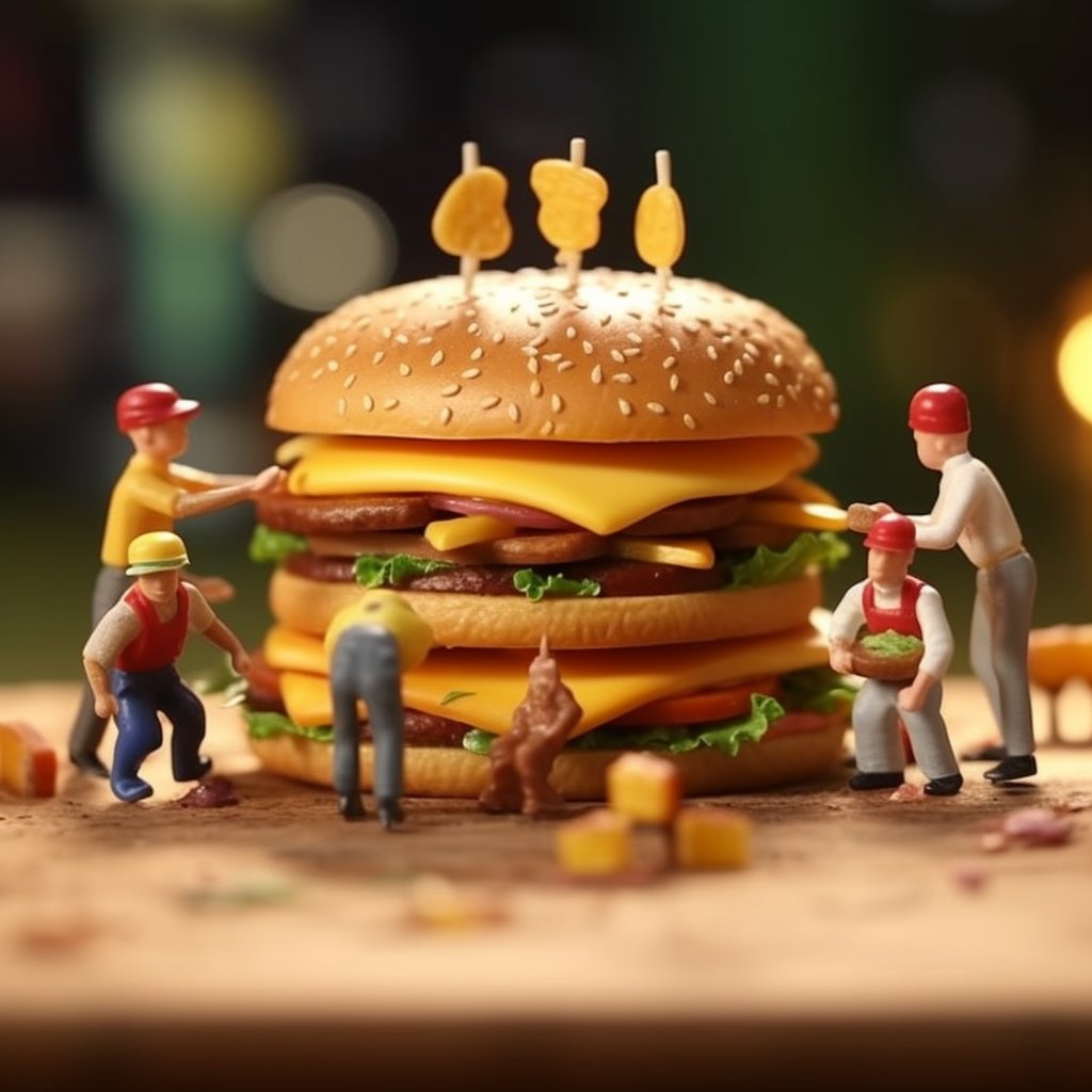  Miniature food prompt - created in Midjourney