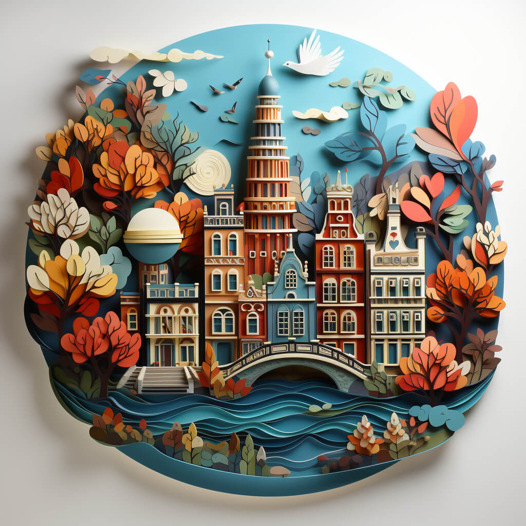 Paper art - created in Midjourney