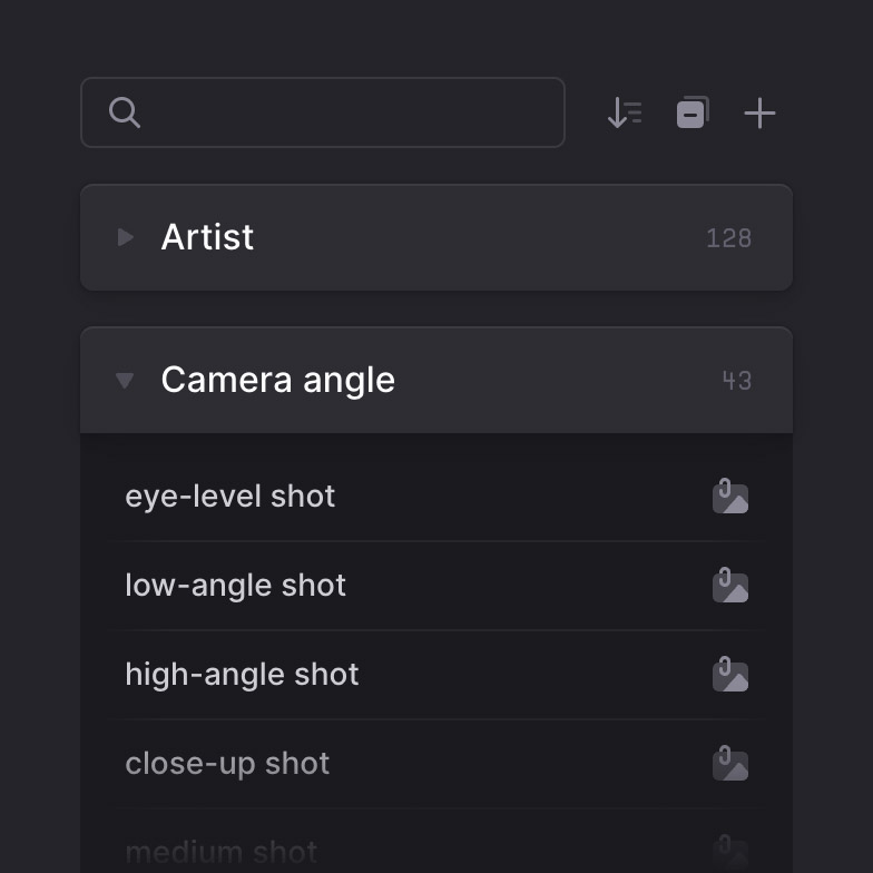 Preview of keyword library